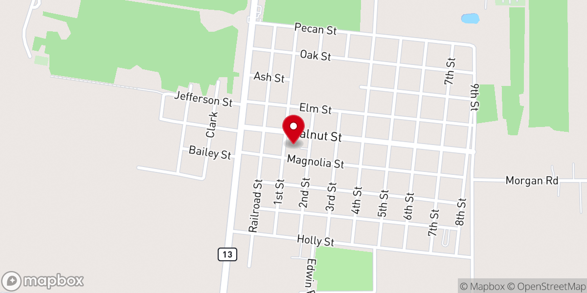 Map showing location of St Peter's Catholic Church