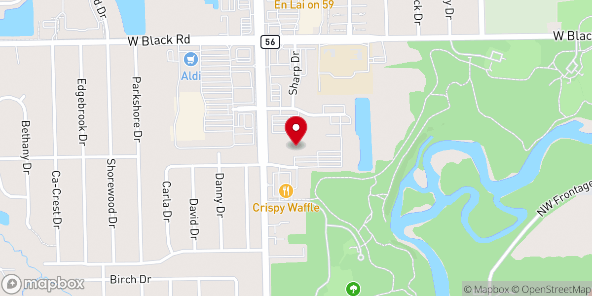 Map showing location of Holy Family Catholic Church