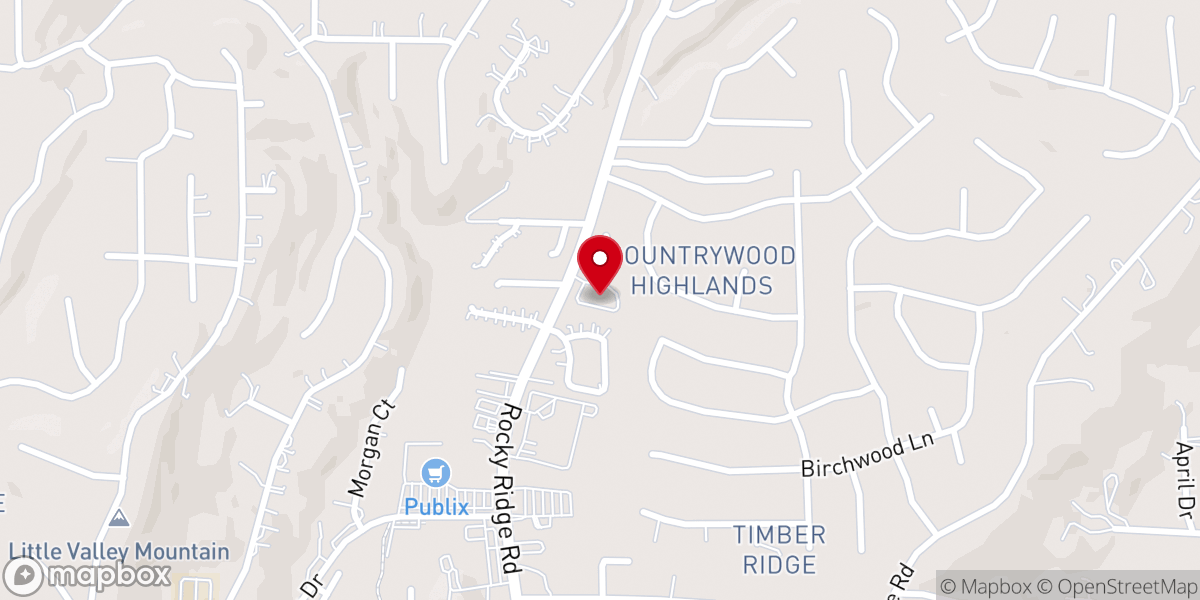 Map showing location of Grace Covenant Baptist Church