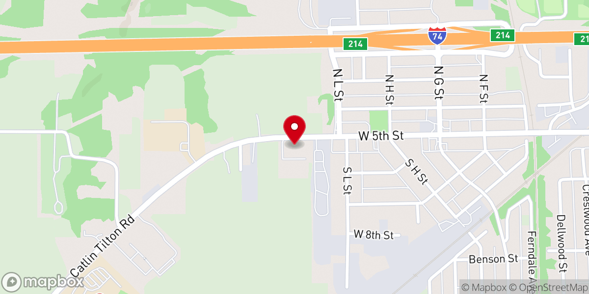 Map showing location of United Church of Tilton