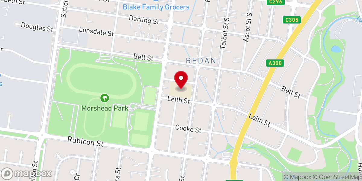 Map showing location of St Aloysius Catholic Church
