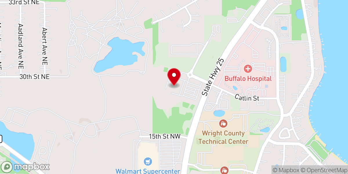 Map showing location of Impact Christian Academy MN