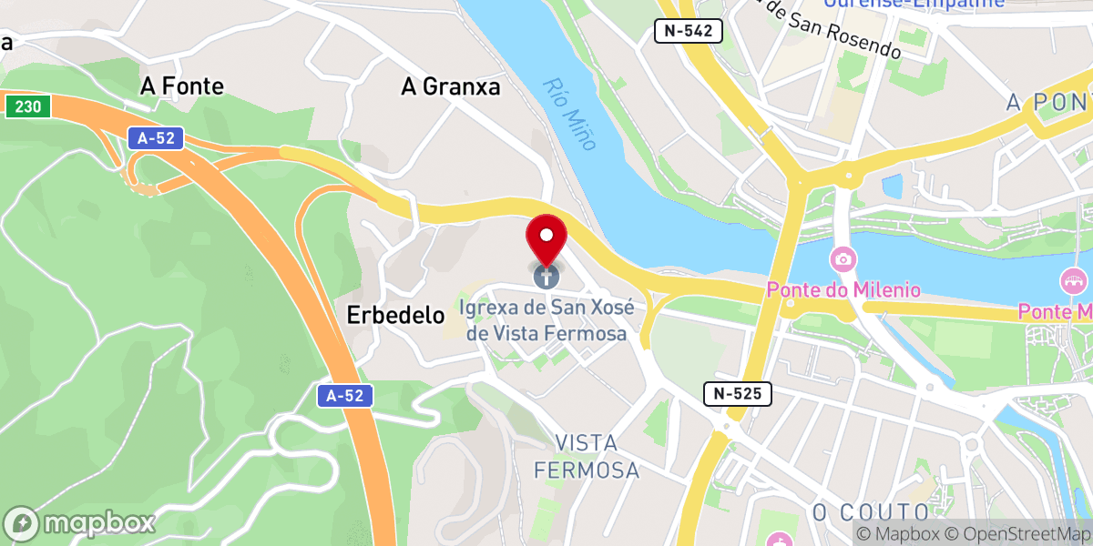 Map showing location of Iglesia de San José