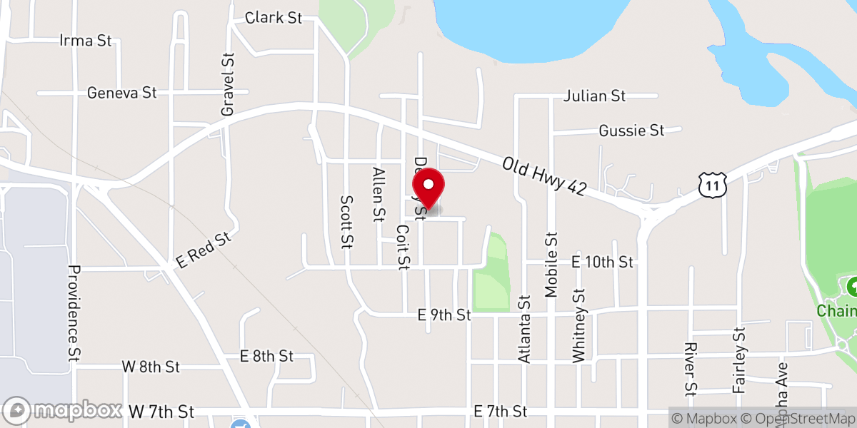 Map showing location of One Way International Ministries