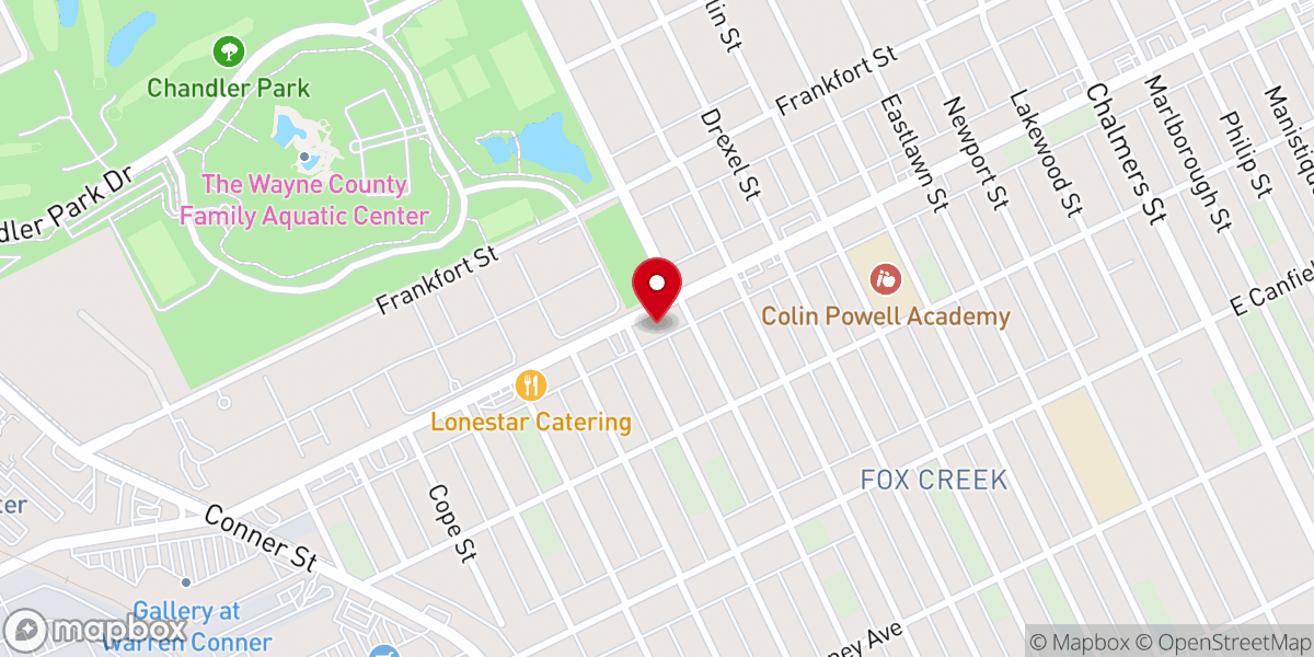 Map showing location of Browns Chapel MIssionary Baptist Church