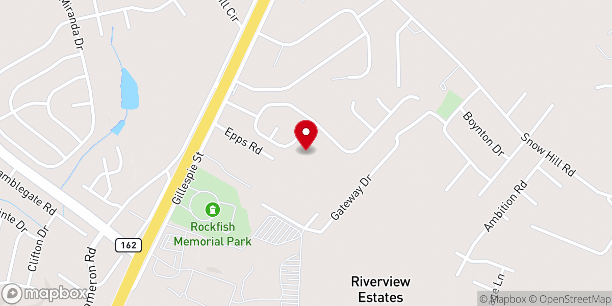 Map showing location of New Calvary Missionary Baptist