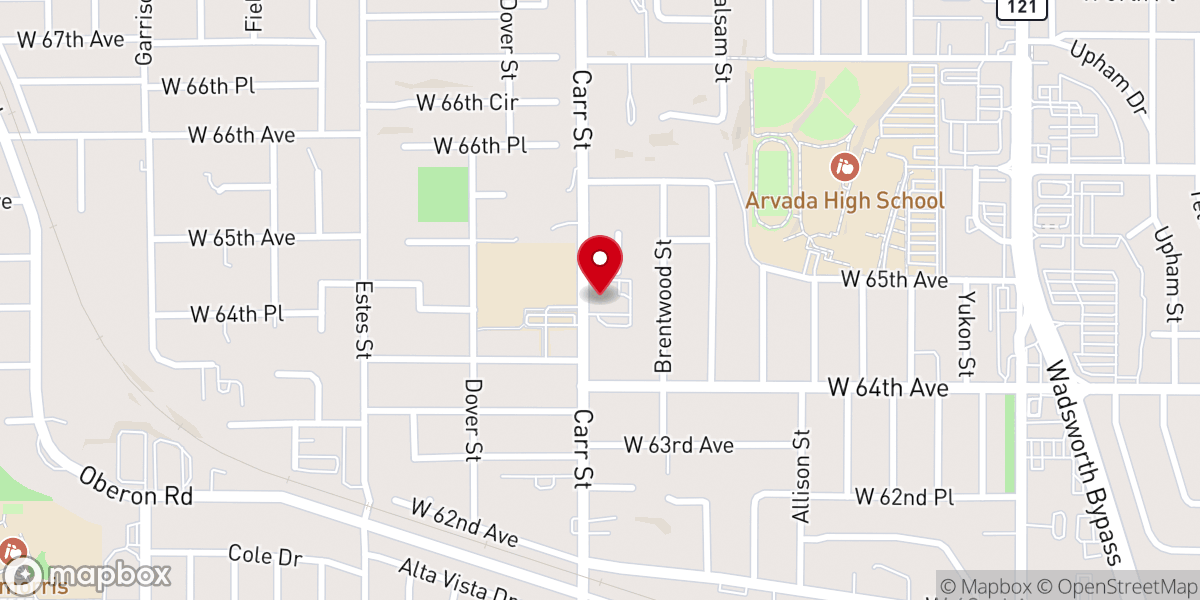 Map showing location of Christ the King Episcopal Church