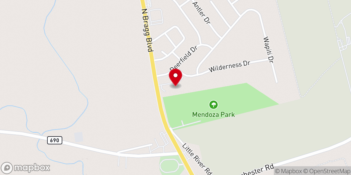 Map showing location of Living Water Church