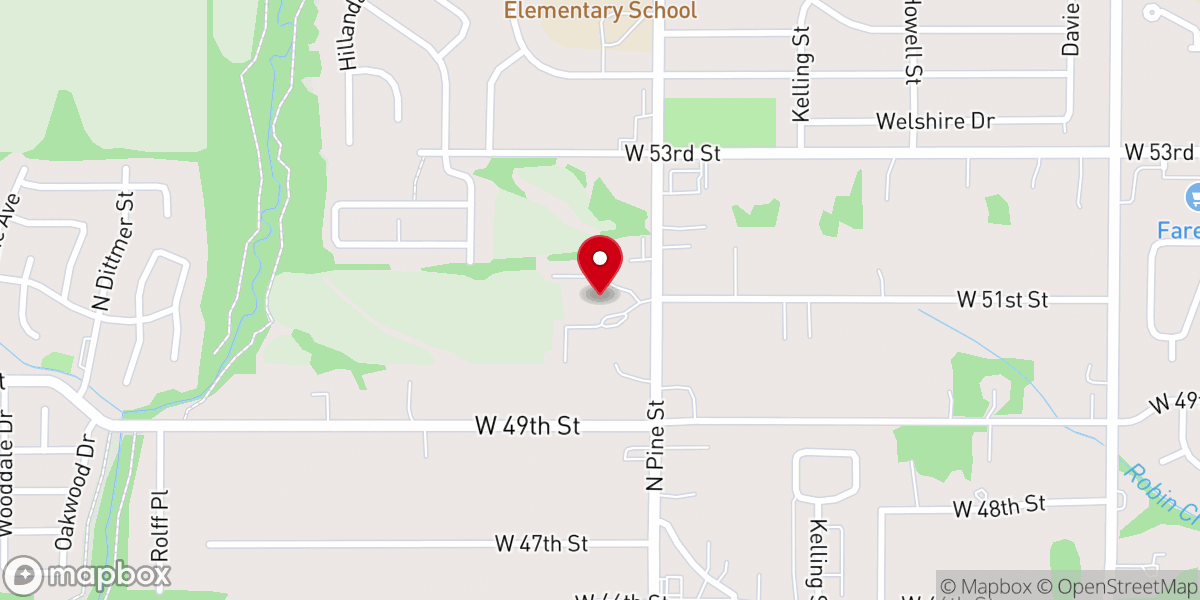 Map showing location of Gospel Mission Temple of Davenport