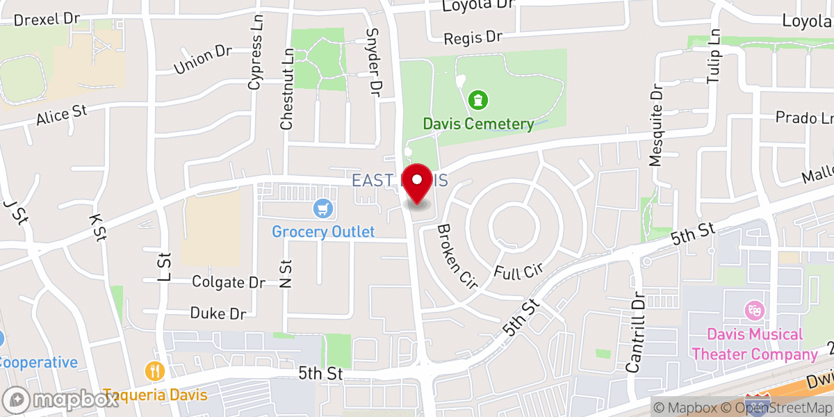 Map showing location of Pole Line Road Baptist Church