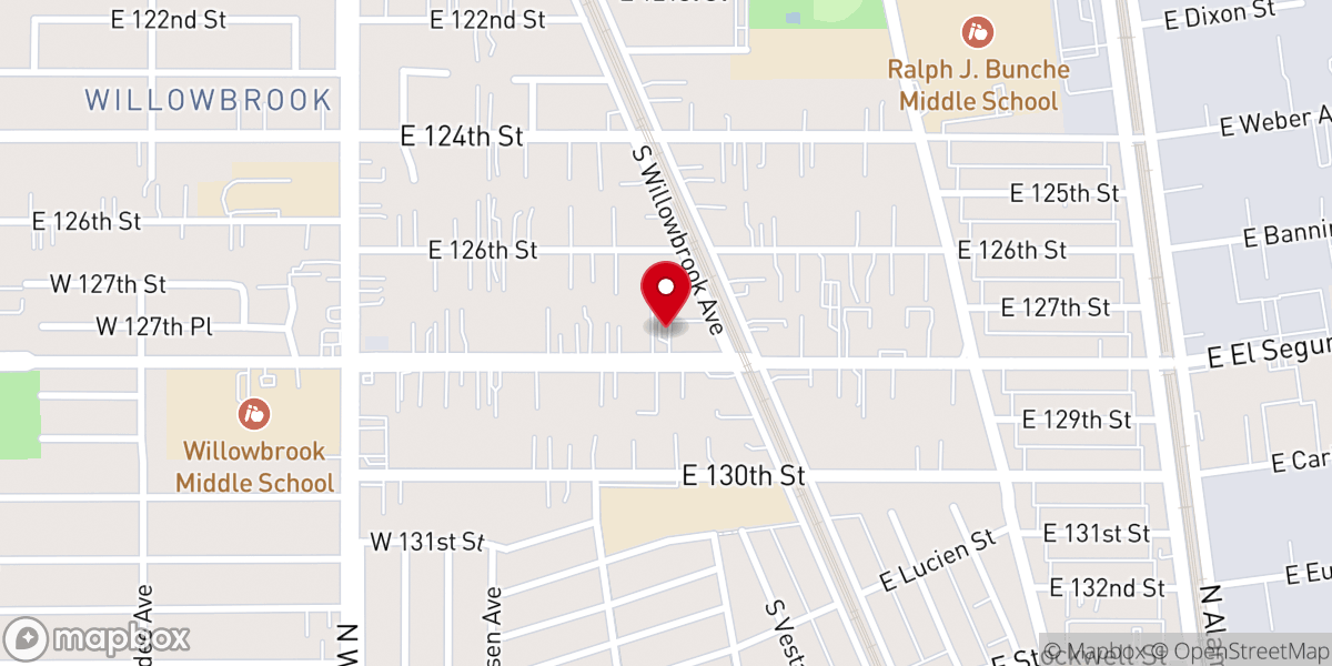Map showing location of Second Benevolent Baptist Church