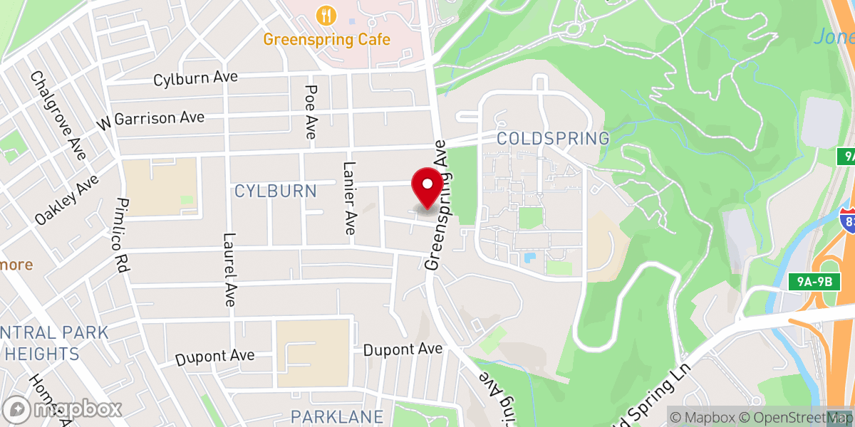 Map showing location of Grace United Presbyterian Church