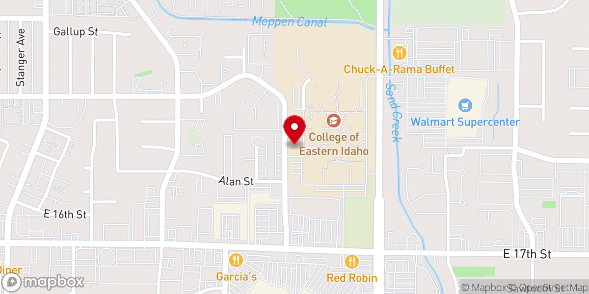 Map showing location of Idaho Falls Institute of Religion