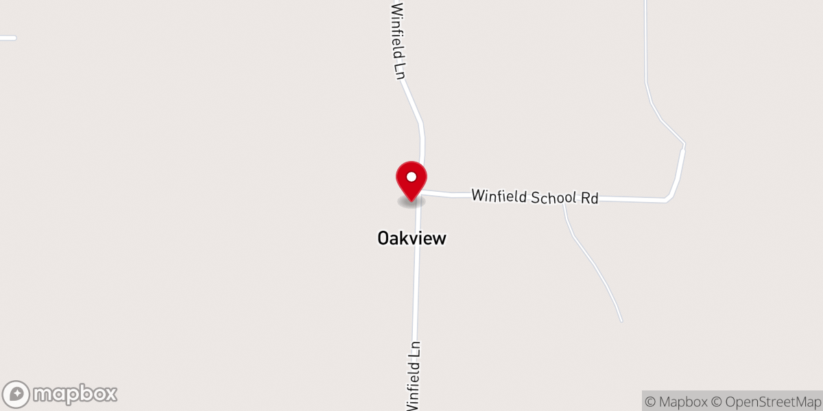 Map showing location of Oakview Church