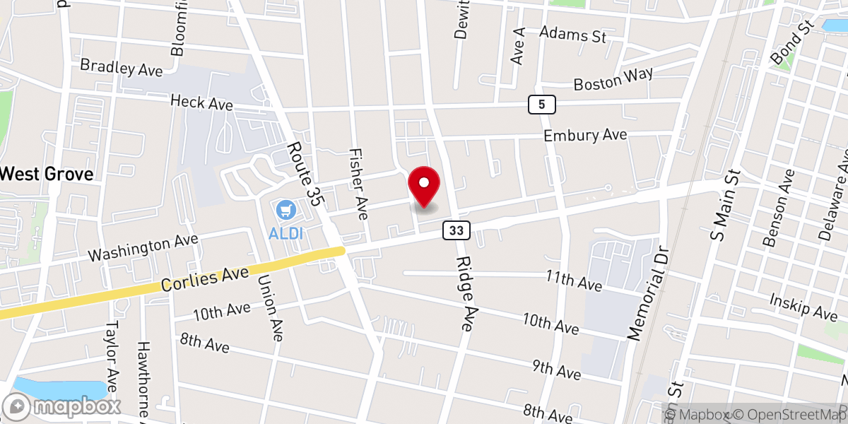 Map showing location of Christ Temple Church