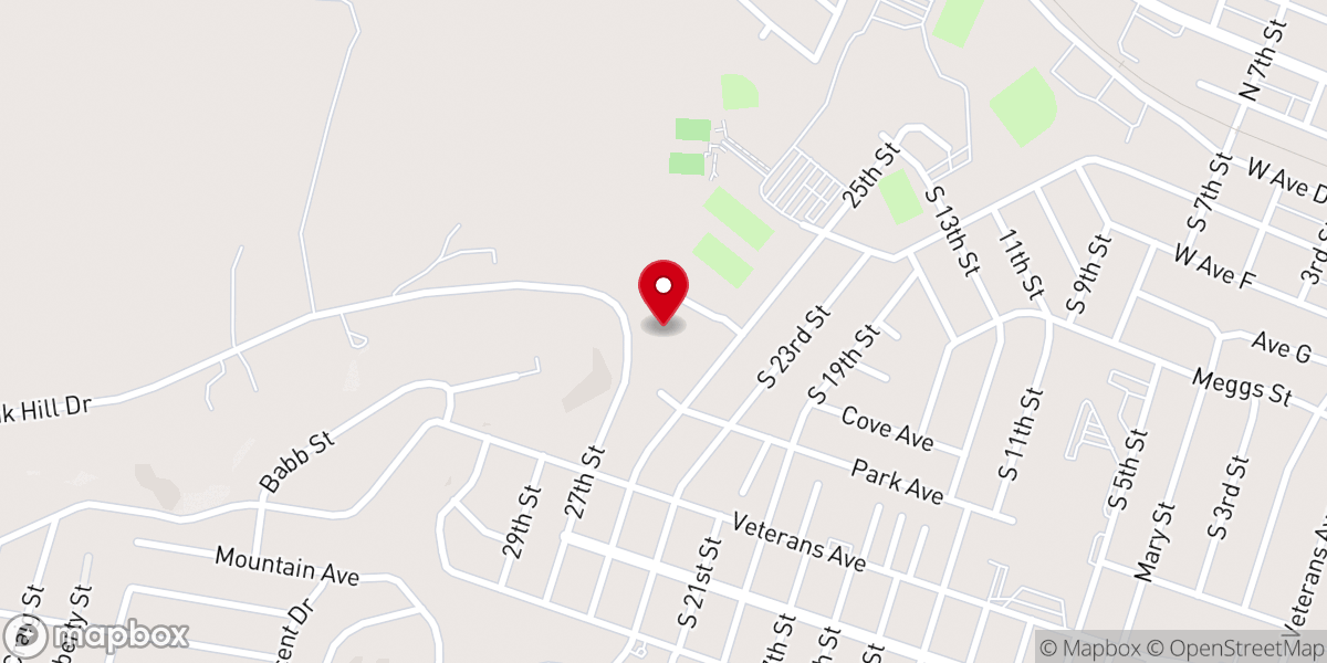 Map showing location of Copperas Cove Christian Church