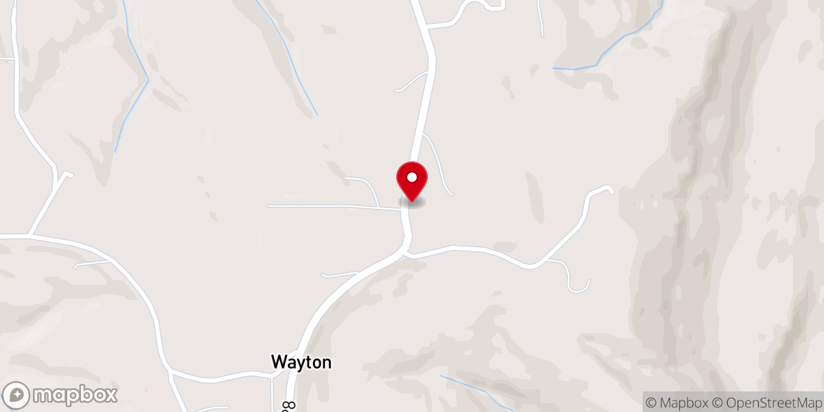 Map showing location of Wayton United Baptist Church