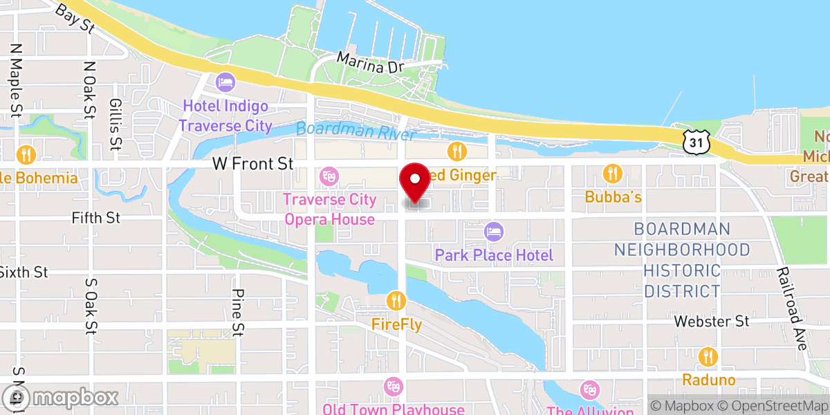Map showing location of Northern Michigan Catholic Foundation