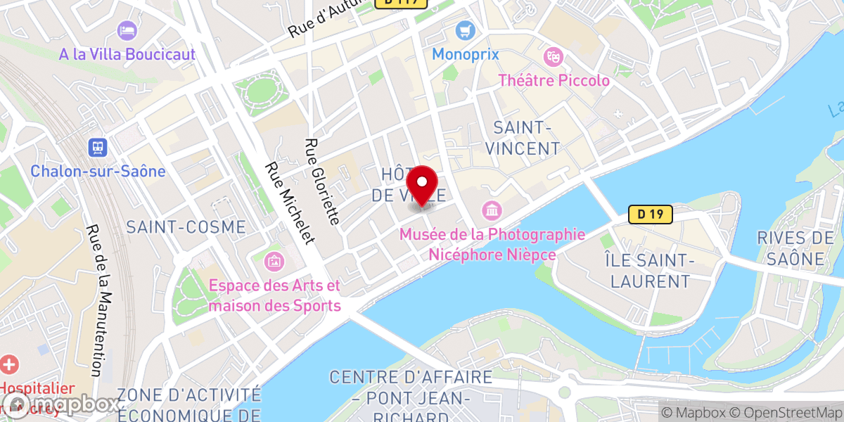 Map showing location of Abbaye Saint-Pierre de Chalon-sur-Saône