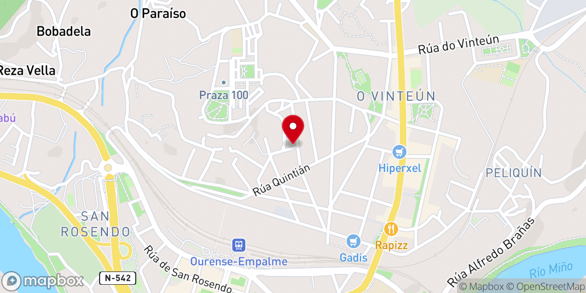 Map showing location of Iglesia Adventista del Séptimo Día en Ourense