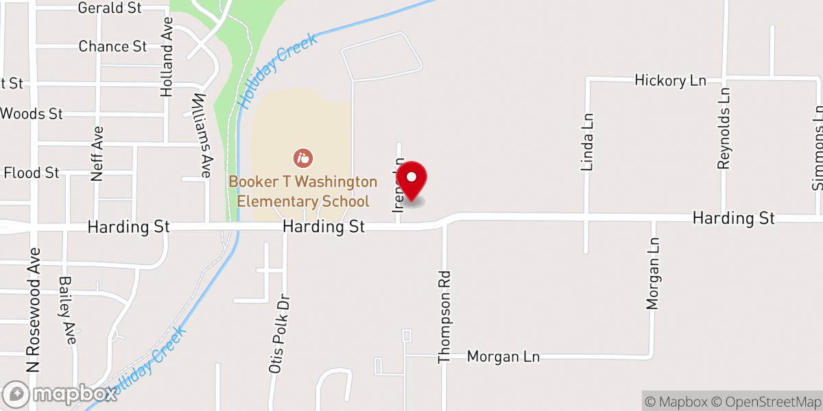 Map showing location of Saint Paul Missionary Baptist Church