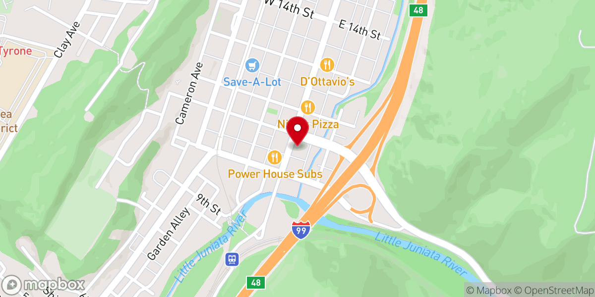 Map showing location of Calvary Tyrone