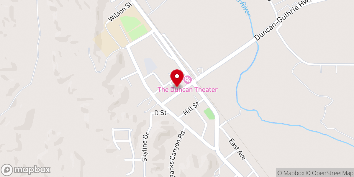 Map showing location of United Methodist Church of Duncan