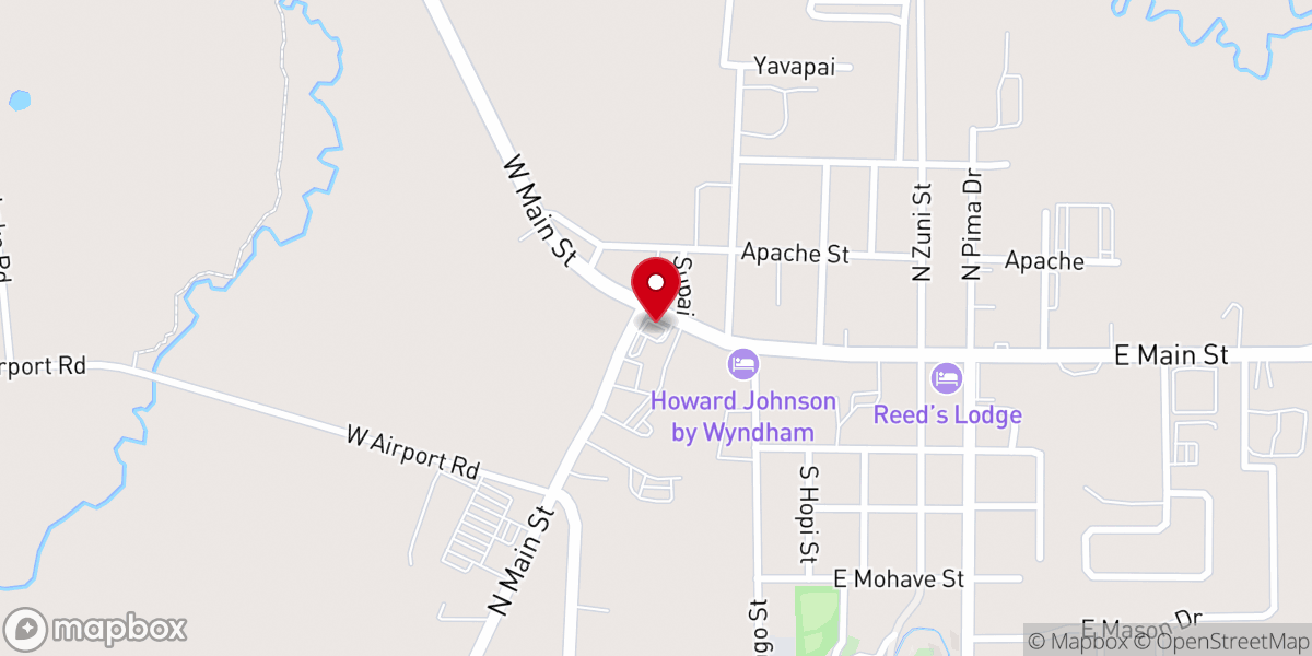 Map showing location of McDonald's