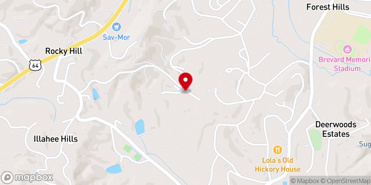 Map showing location of Community Baptist Church