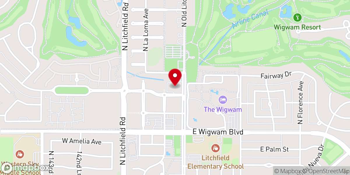 Map showing location of The Church At Litchfield Park