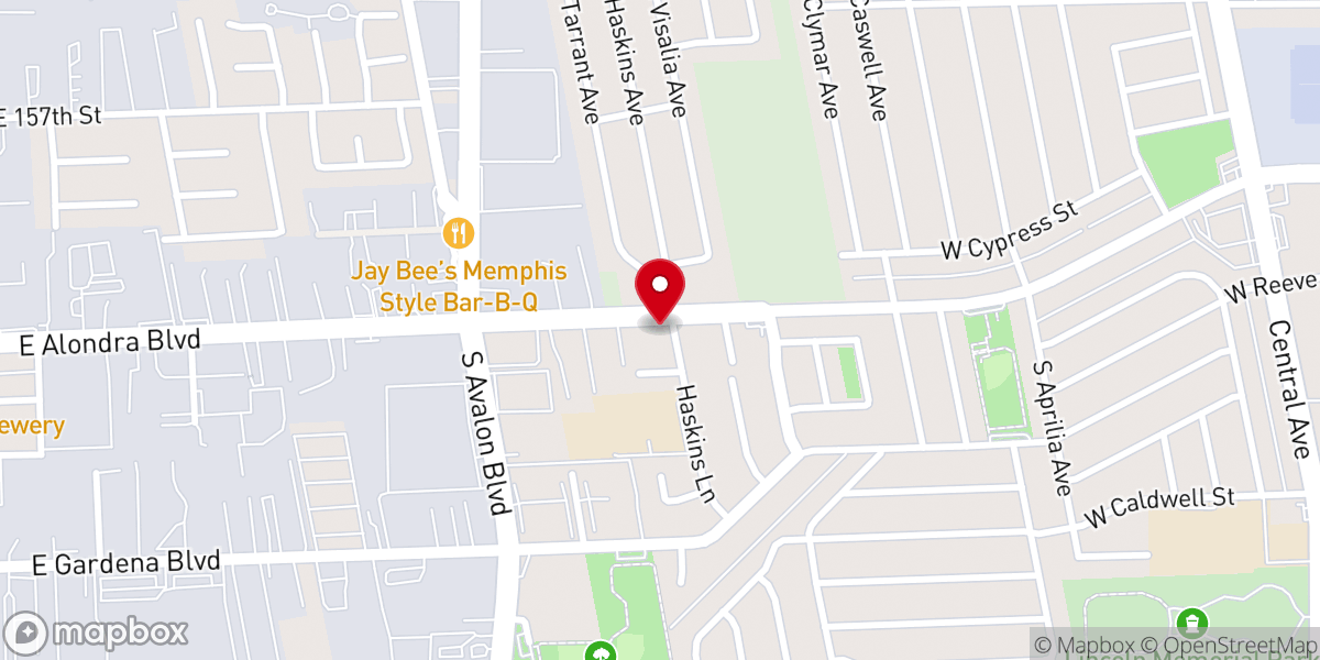 Map showing location of Open Arms Christian Fellowship