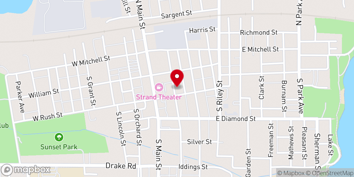 Map showing location of Trinity Church United Methodist
