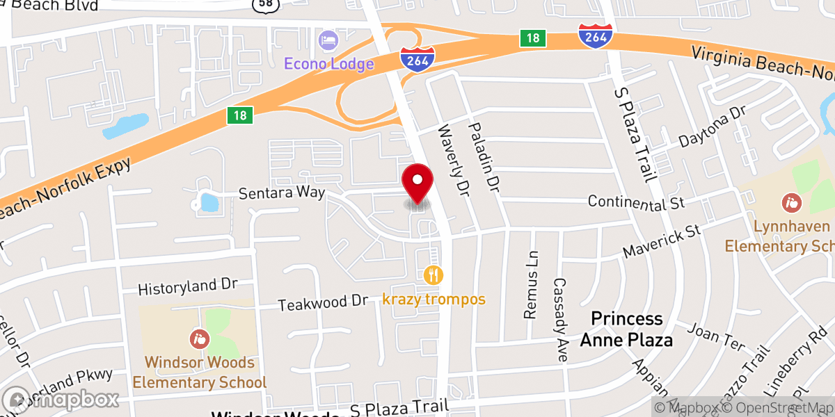 Map showing location of Cross Current Church