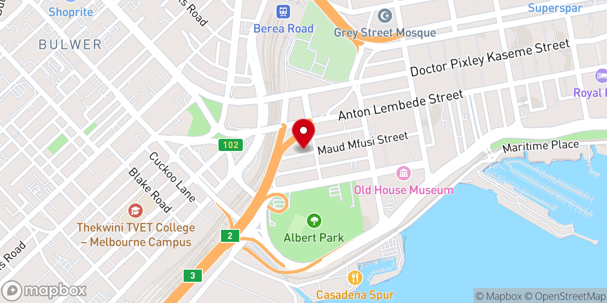 Map showing location of Albert Park Methodist Church