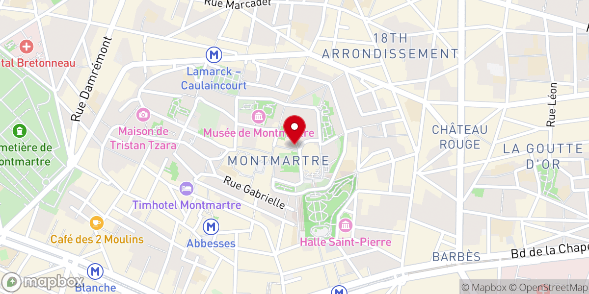 Map showing location of Bénédictines du Sacré Cœur