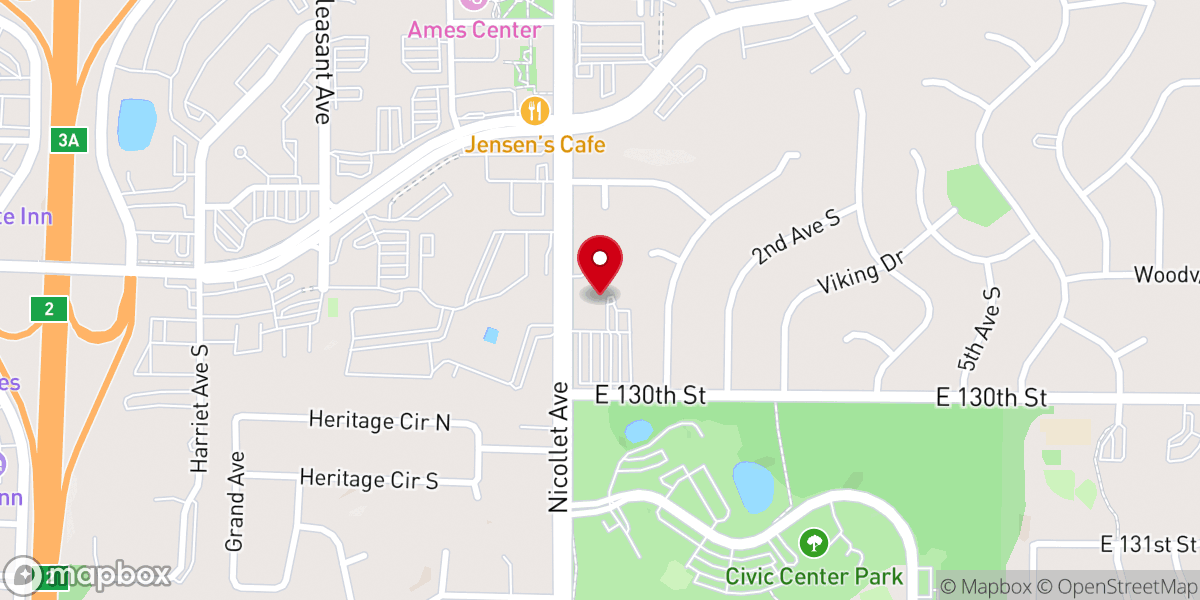 Map showing location of Faith Covenant Church
