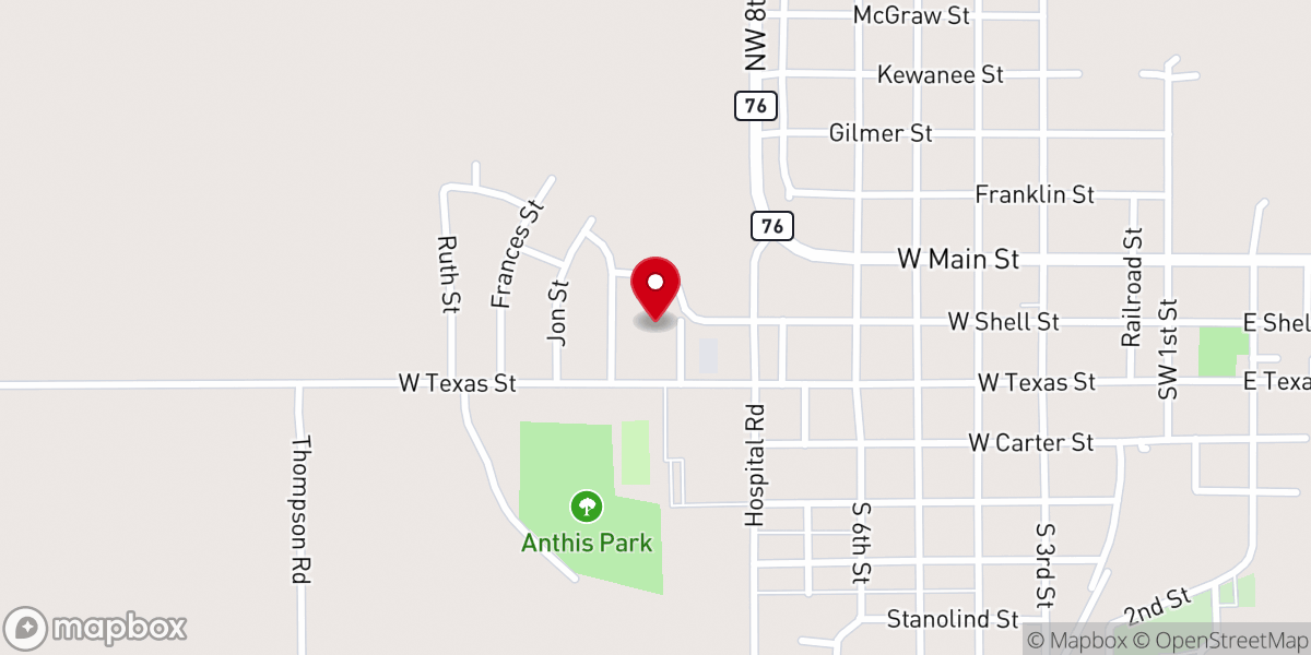 Map showing location of Shell Street Church of Christ