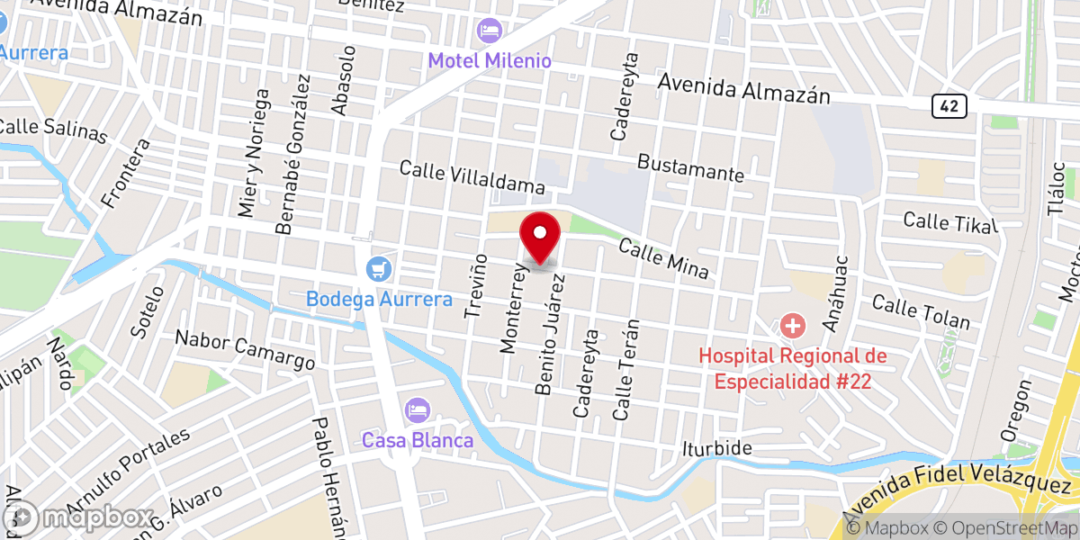 Map showing location of Parroquia San Josè de la Montaña