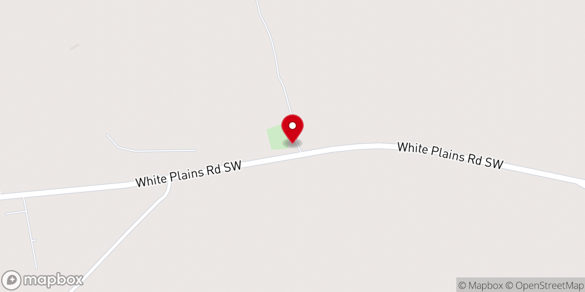 Map showing location of New Battery Baptist Church