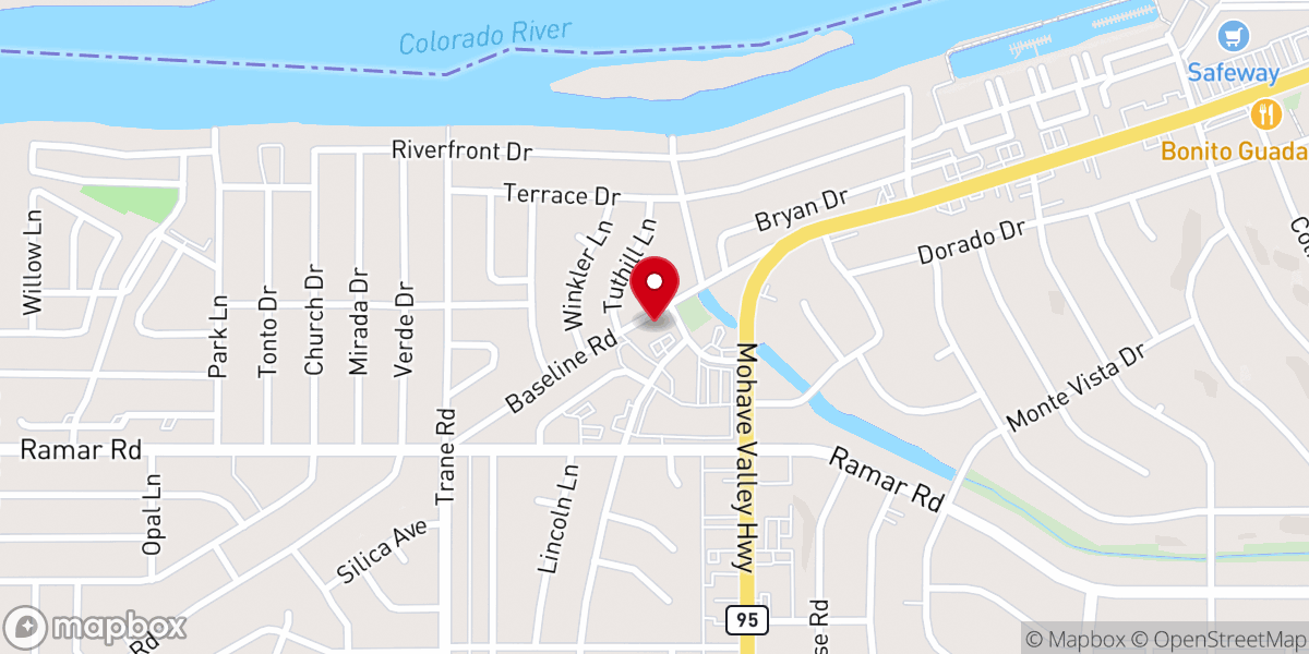 Map showing location of Salvation Army: Bullhead City/Laughlin Corps - Food Distribution Center