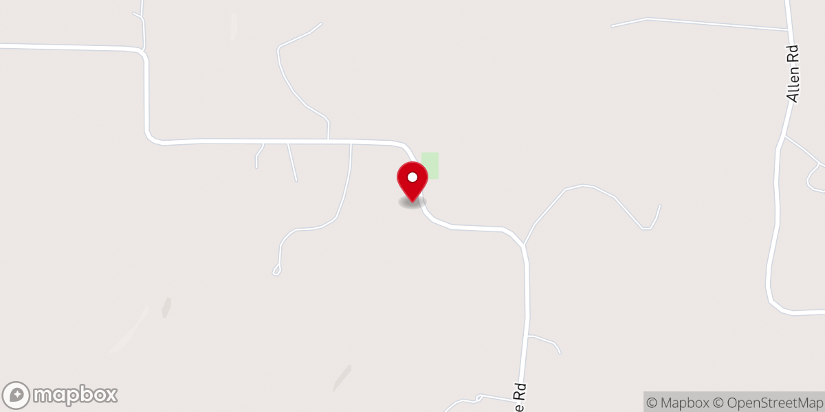 Map showing location of Shady Grove Church