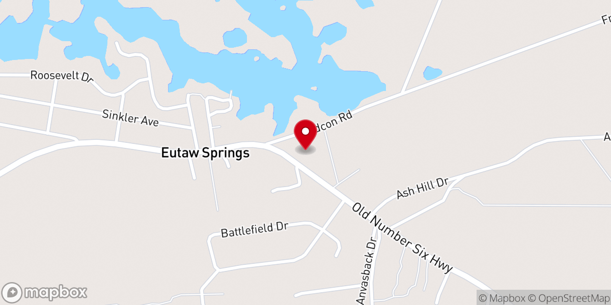 Map showing location of Springhill Missionary Baptist Church