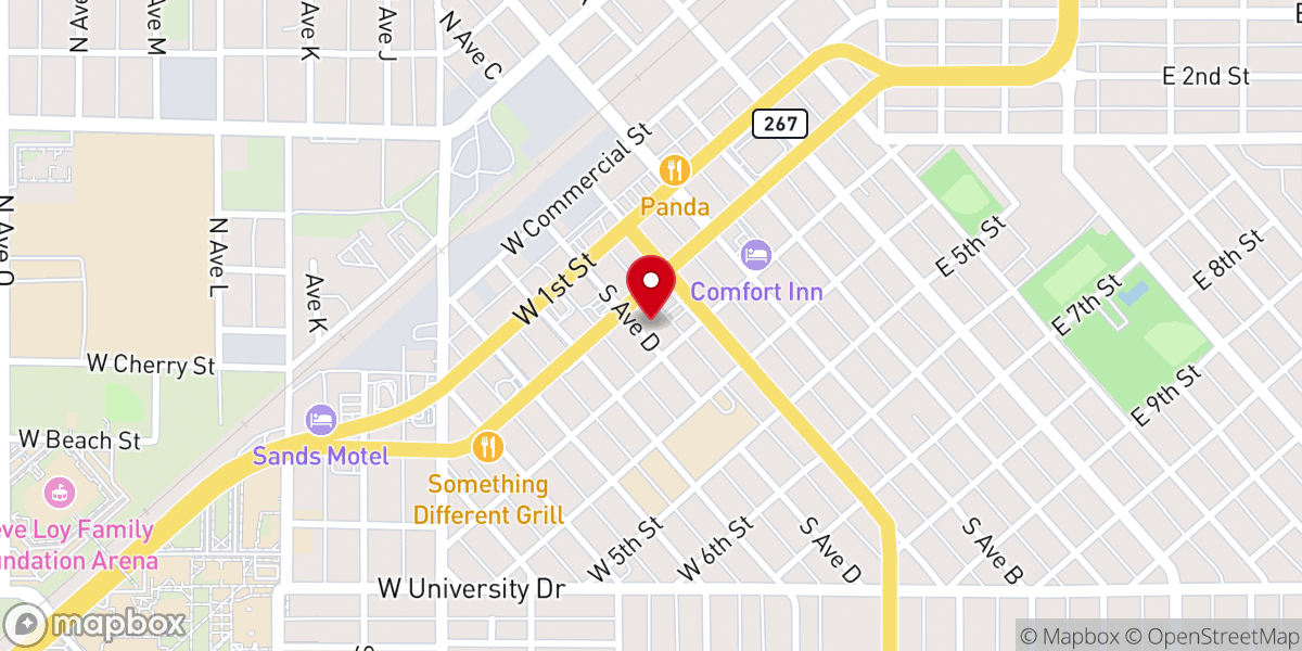 Map showing location of First United Methodist Church