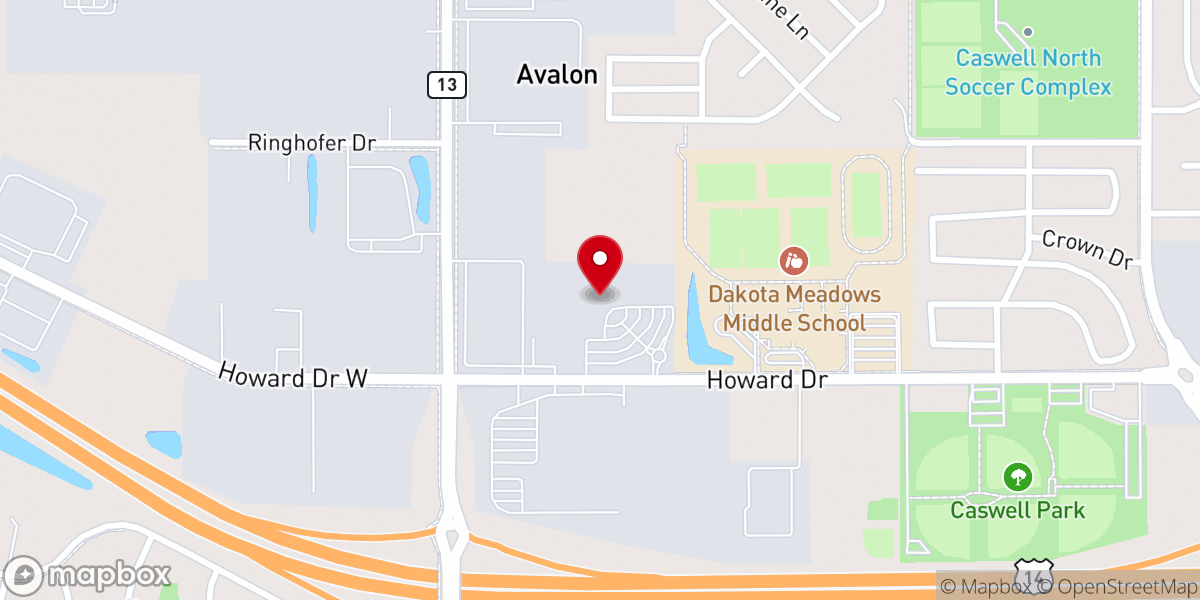Map showing location of Crossview Covenant Church