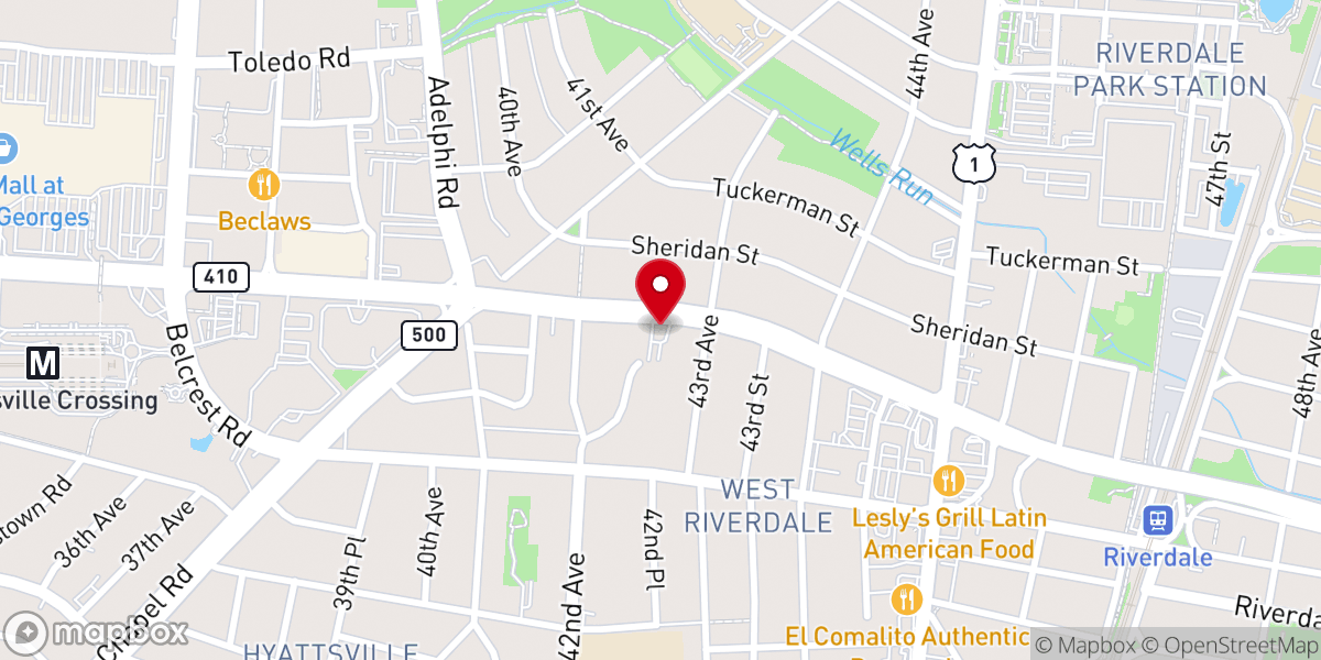Map showing location of Church of the Holy Comforter