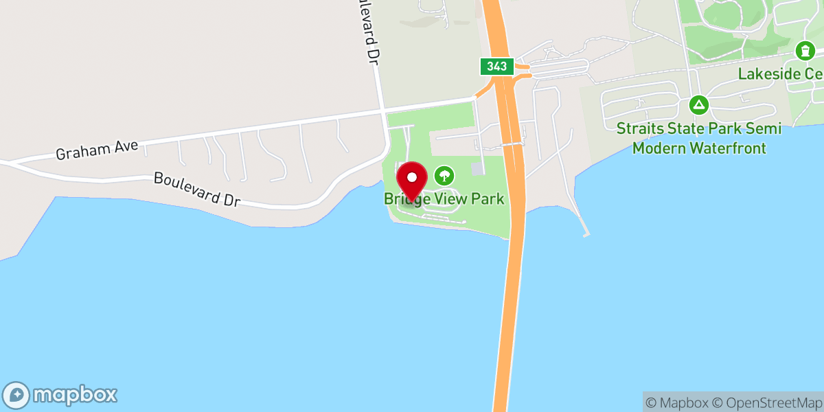 Map showing location of Bridge Memorial
