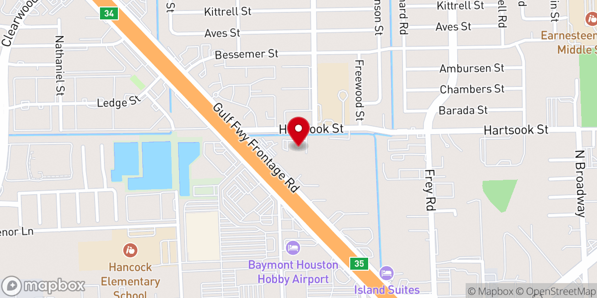 Map showing location of Fellowship Baptist Church
