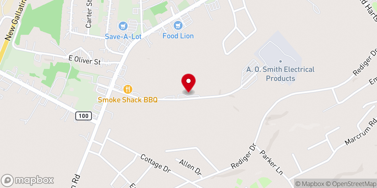 Map showing location of Faith Baptist Church