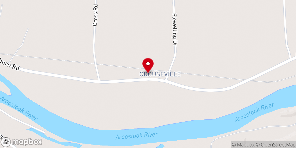 Map showing location of Crouseville
