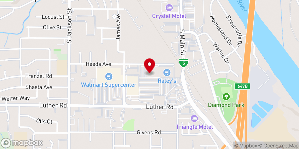 Map showing location of Chicken Shack | Red Bluff